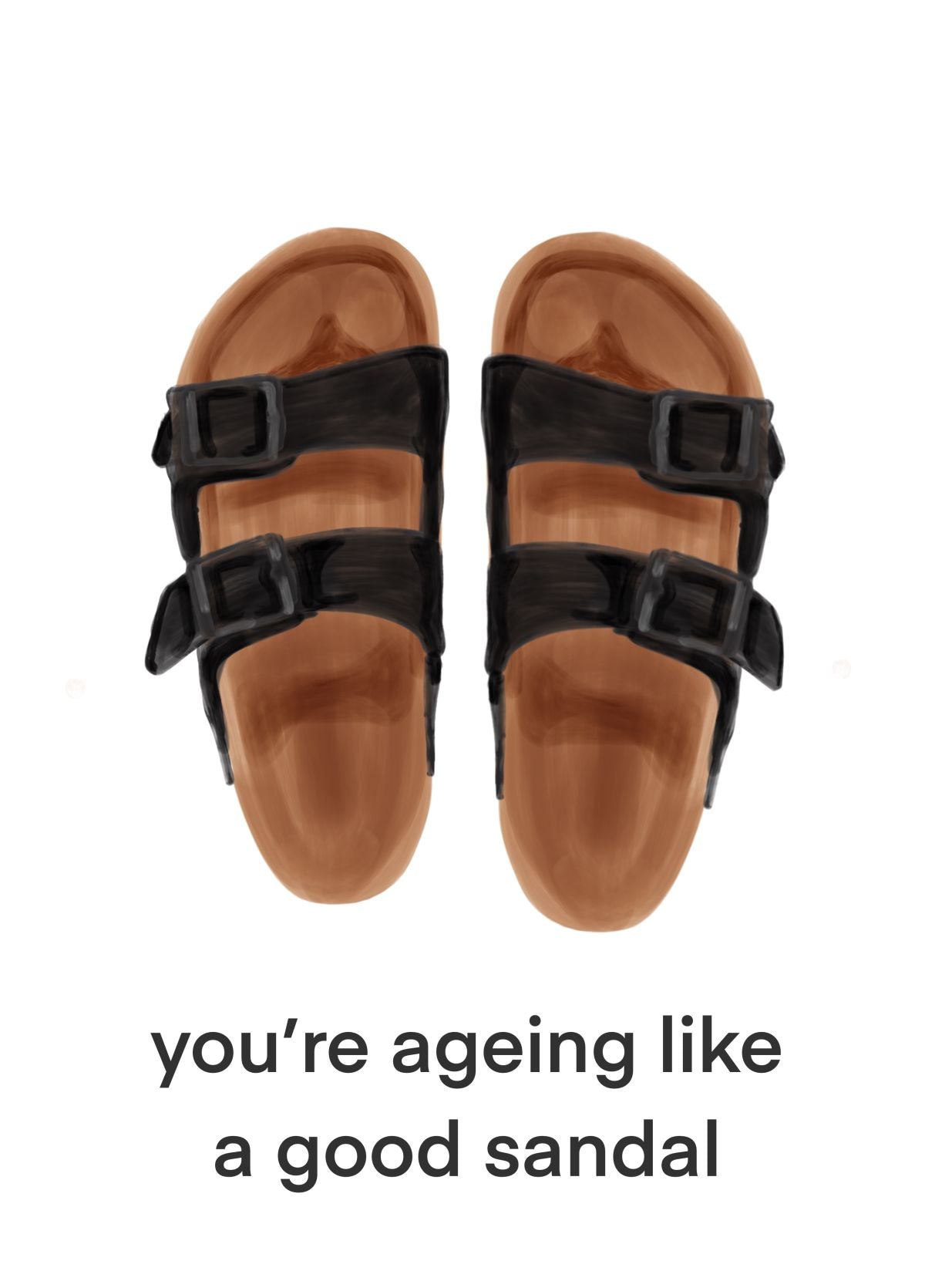 Sandal Arty Birthday Card