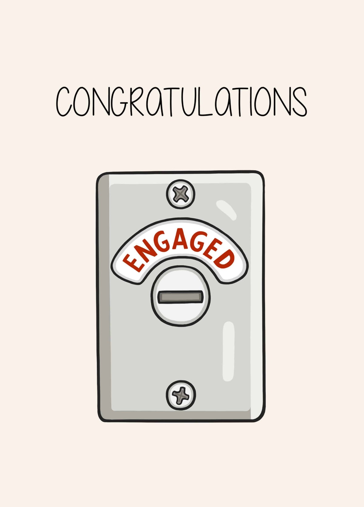 Engaged Toilet Card