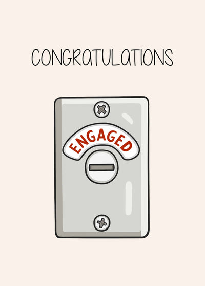 Engaged Toilet Card