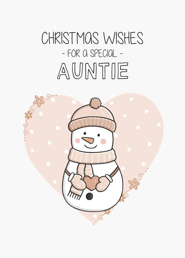 Special Auntie At Christmas Card