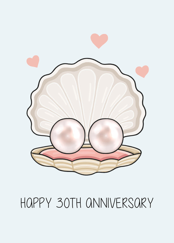 Happy 30th Anniversary Card Pearl Card