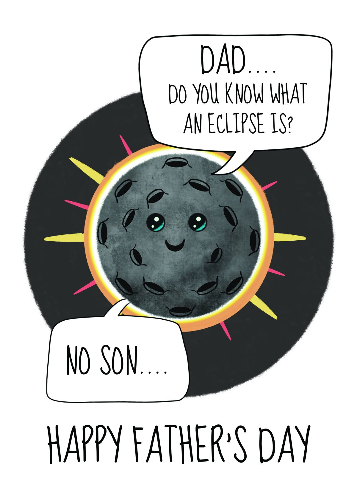 Funny Father’s Day Card – Eclipse Dad Joke