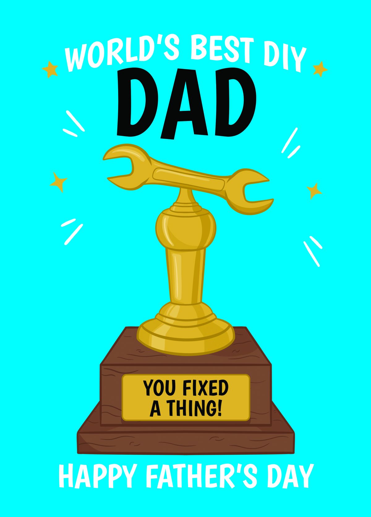 Funny Father’s Day Card – DIY Dad Trophy
