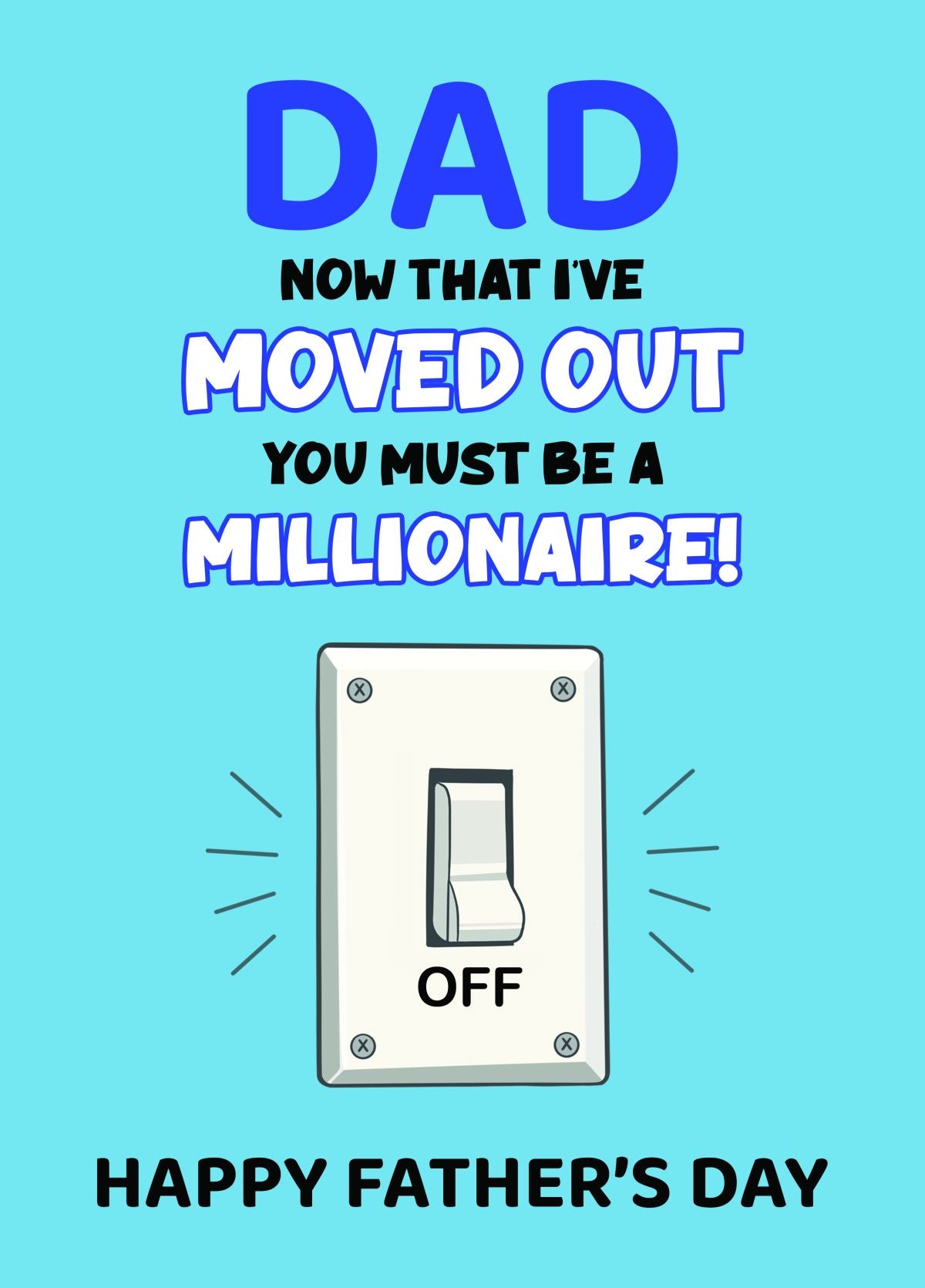 Funny Father’s Day Card – Lights Off Dad Joke