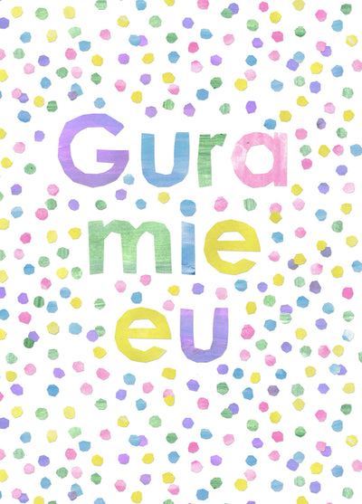 Gura Mie Eu - Confetti Card