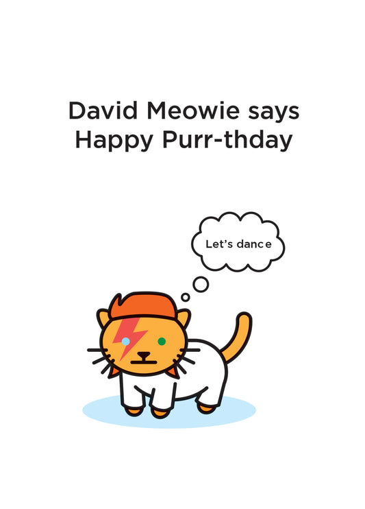 David Meowie Card