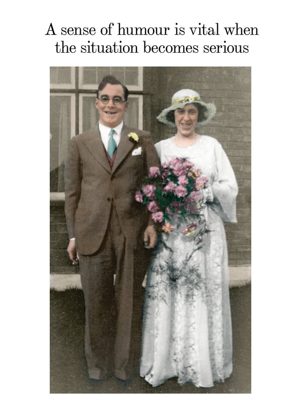 Vital Sense Of Humour Wedding Card