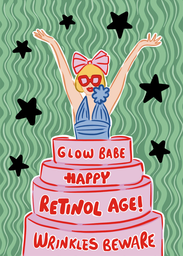 Happy Retinol Age Funny Birthday Card