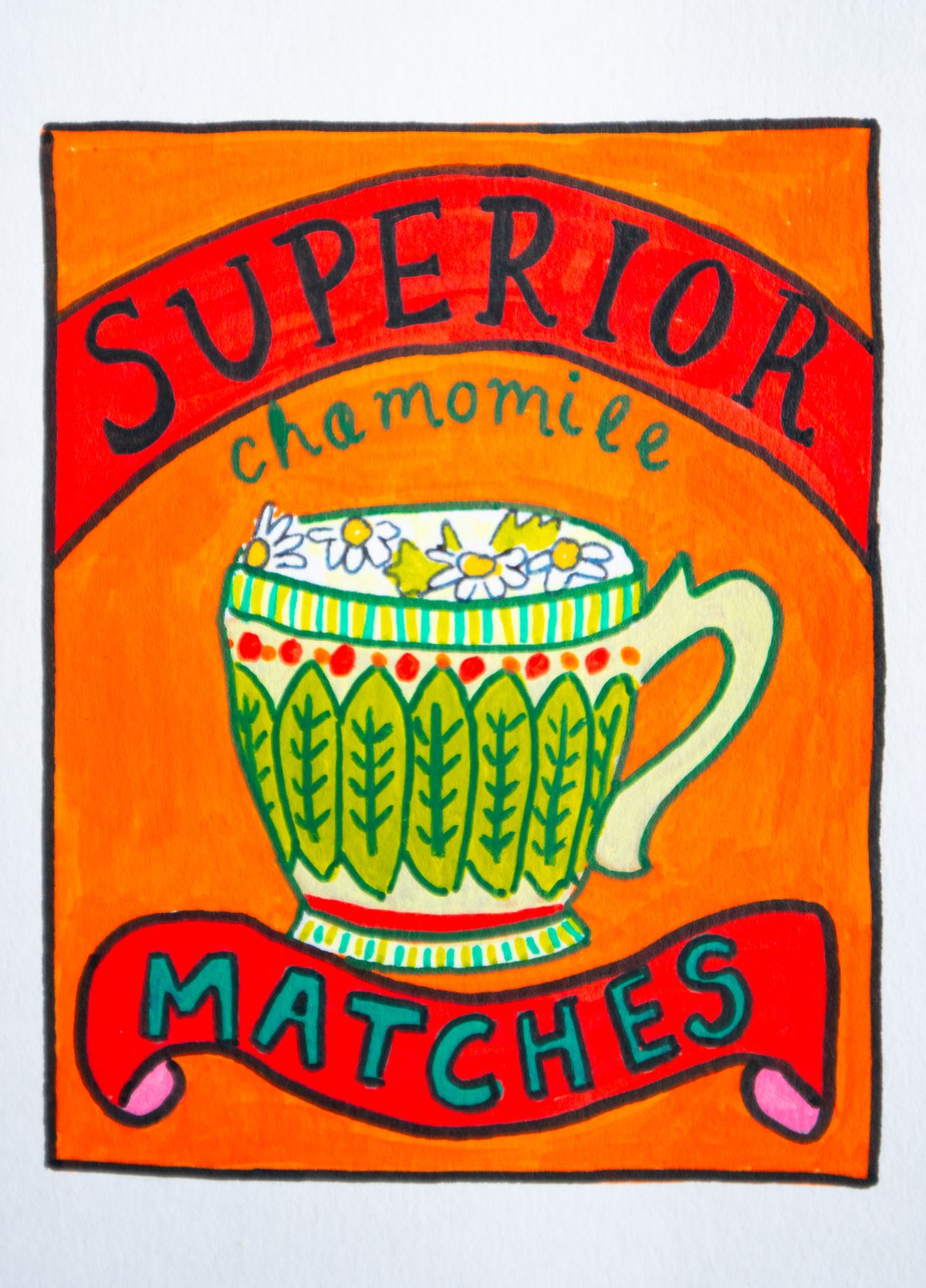 Superior Matches Cup Of Chamomile Card