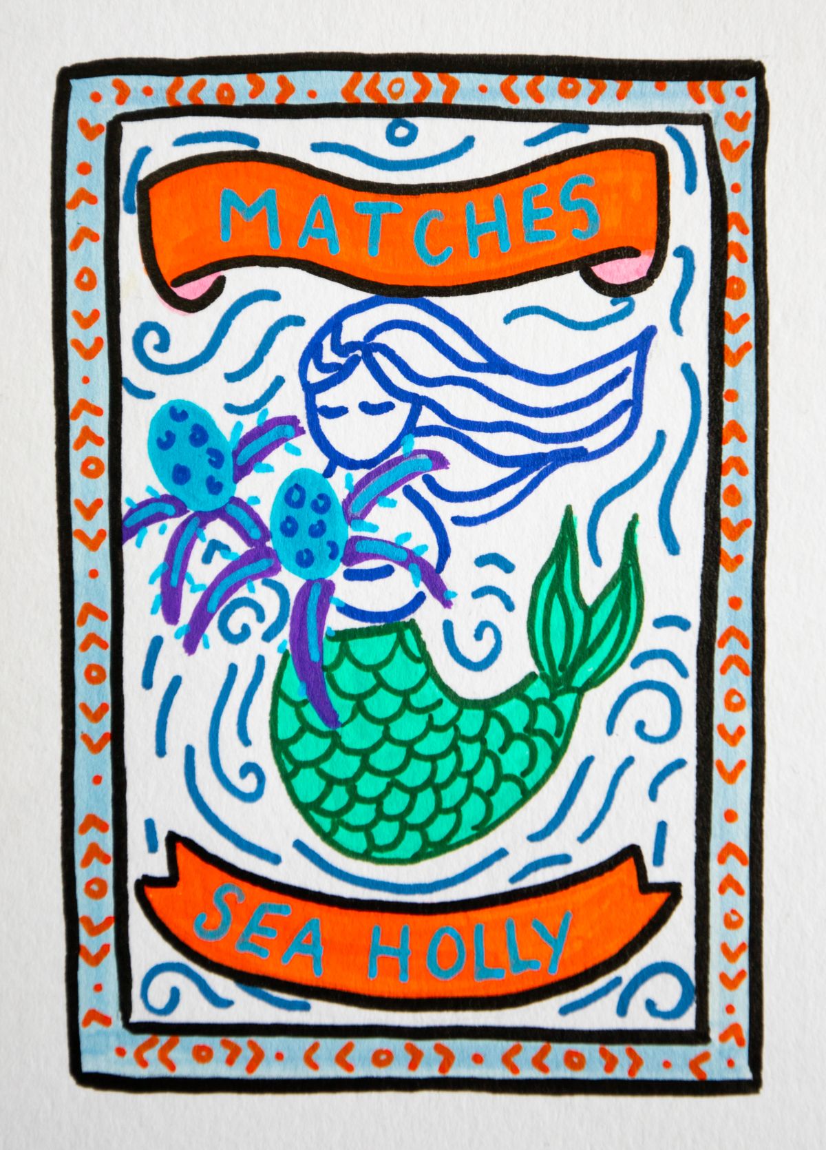 Mermaid In A Matchbox Card