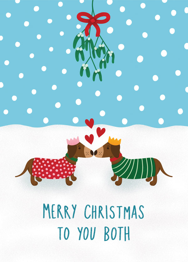 Christmas Kisses - To Both Of You Card