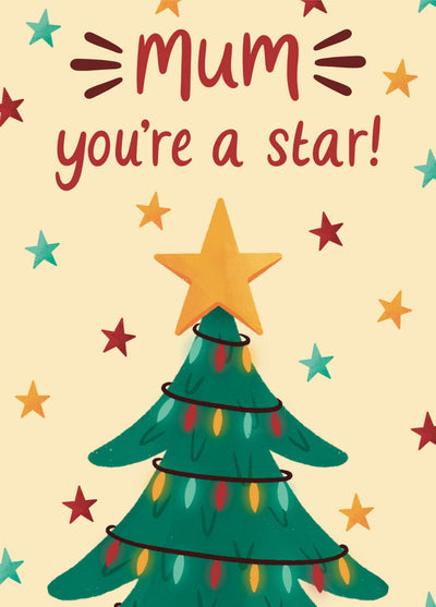 Mum You're A Star Card