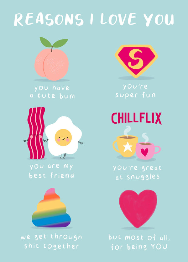 Reasons I Love You Card