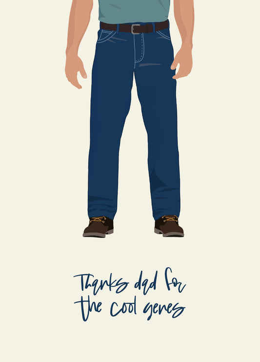 Thanks Dad For The Cool Genes - Fathers Day Card