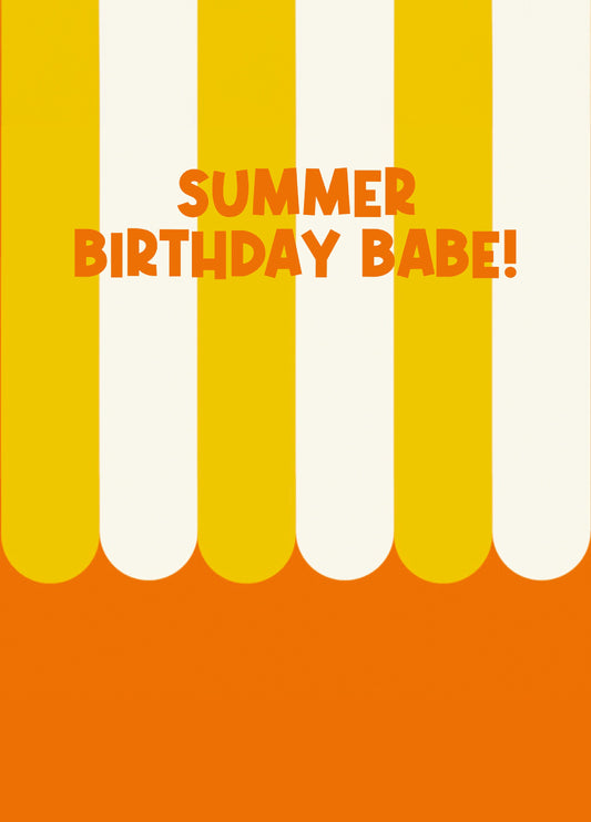 Summer Birthday Babe Card