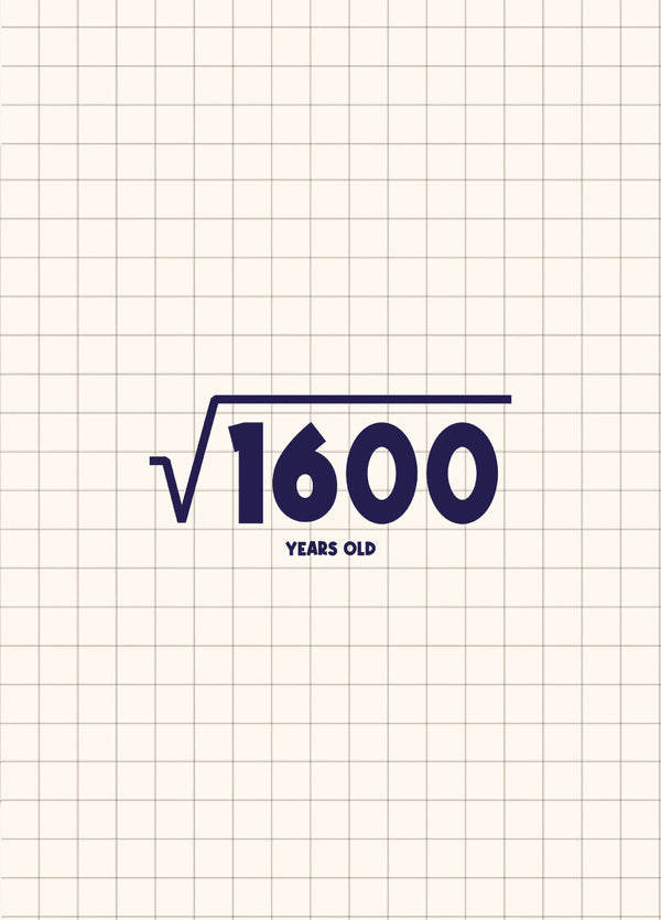 Square Root 40th Birthday Card