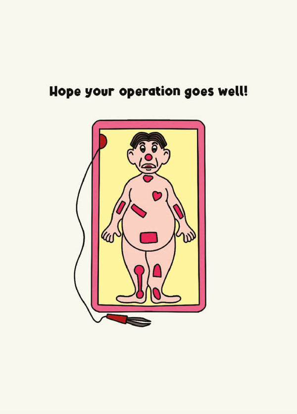 Operation Board Game Get Well Soon Card