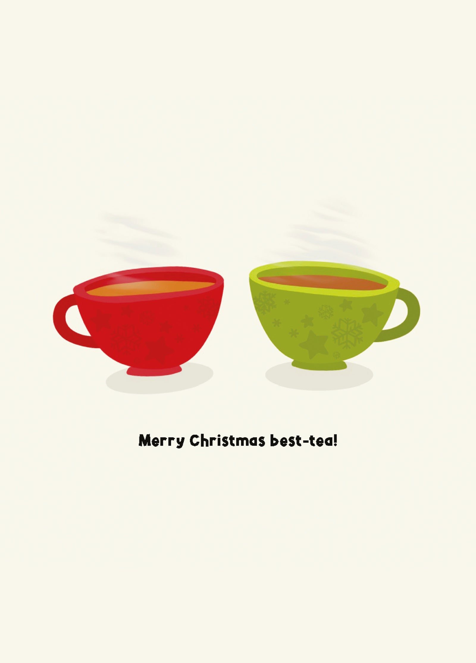 Merry Christmas Best-tea - Funny Best Friend Christmas Card