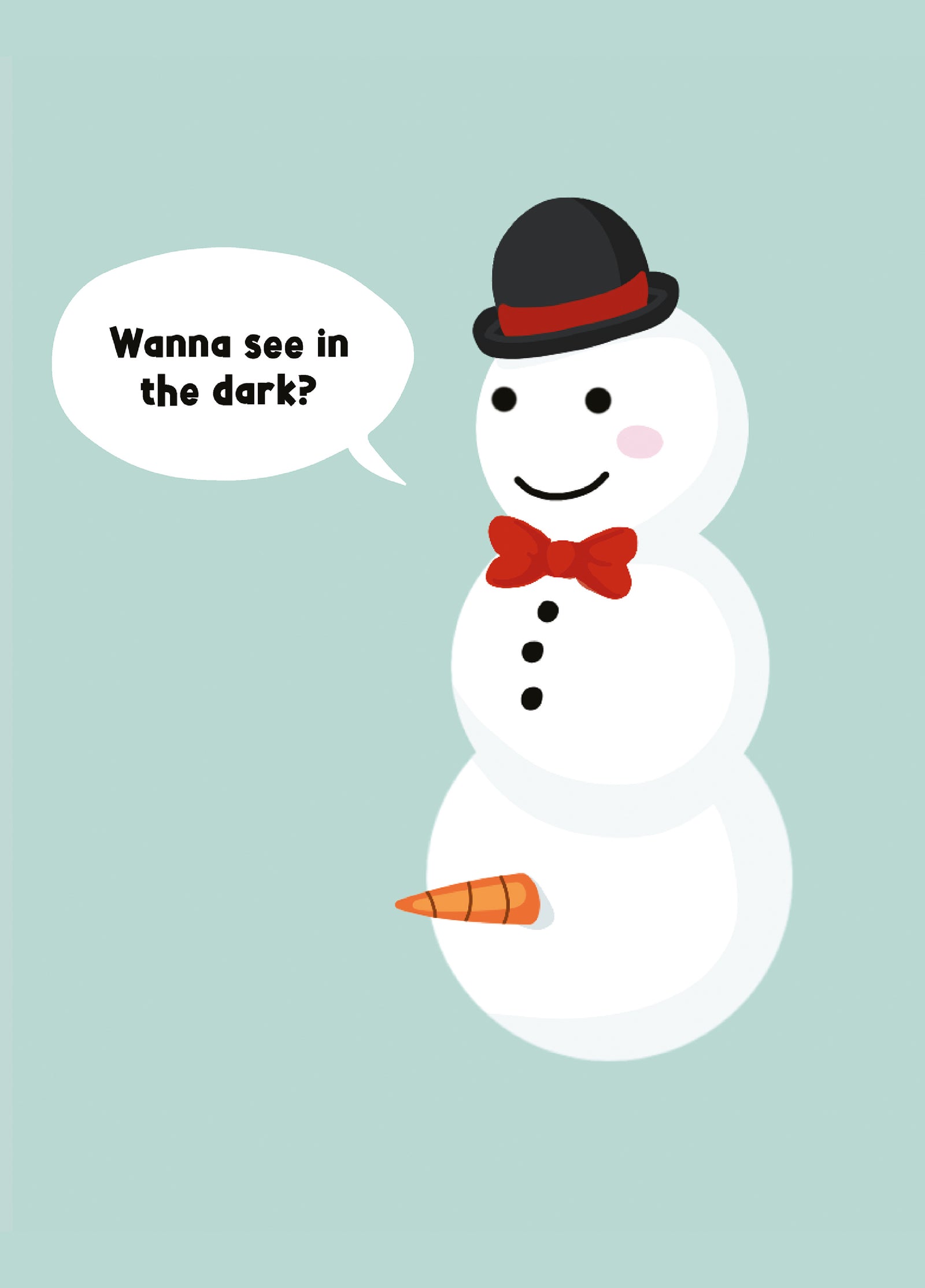 Rude Snowman Christmas Card - Funny