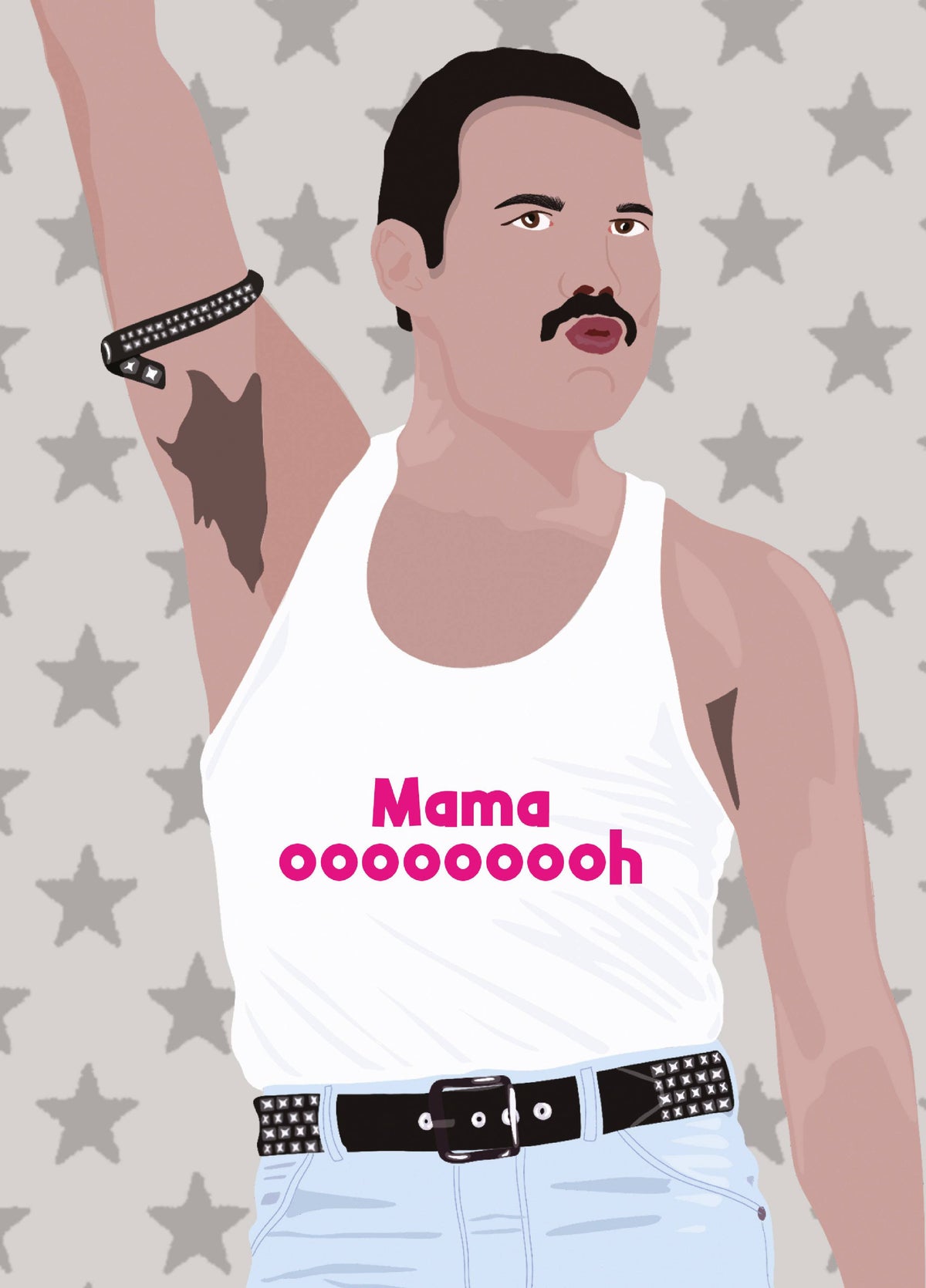 Mama Oooooh - Freddie Mercury Queen Band Funny Celebrity Mothers Day - Mums Birthday Card