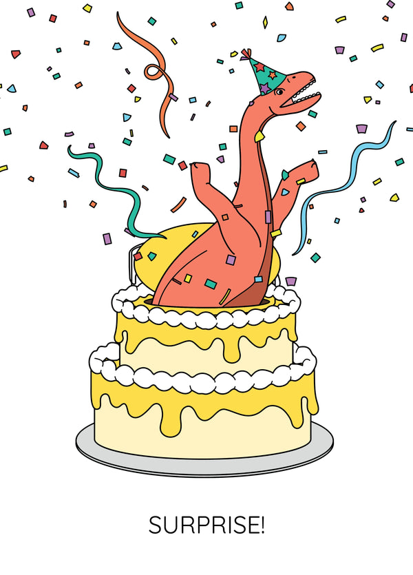 SURPRISE! Dinosaur Card