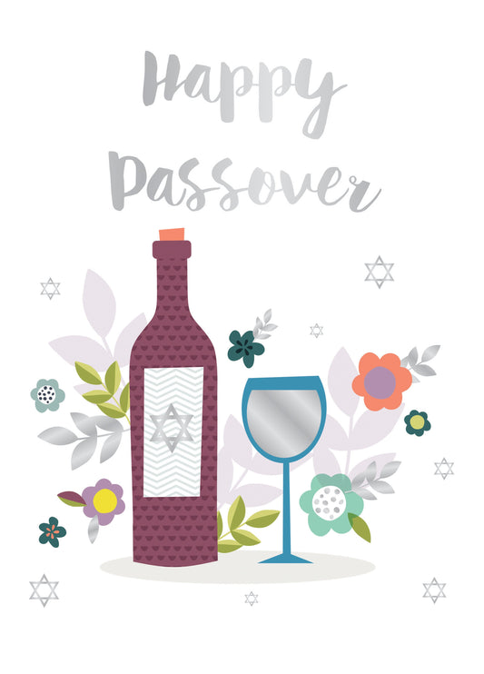 Happy Passover Wine Card