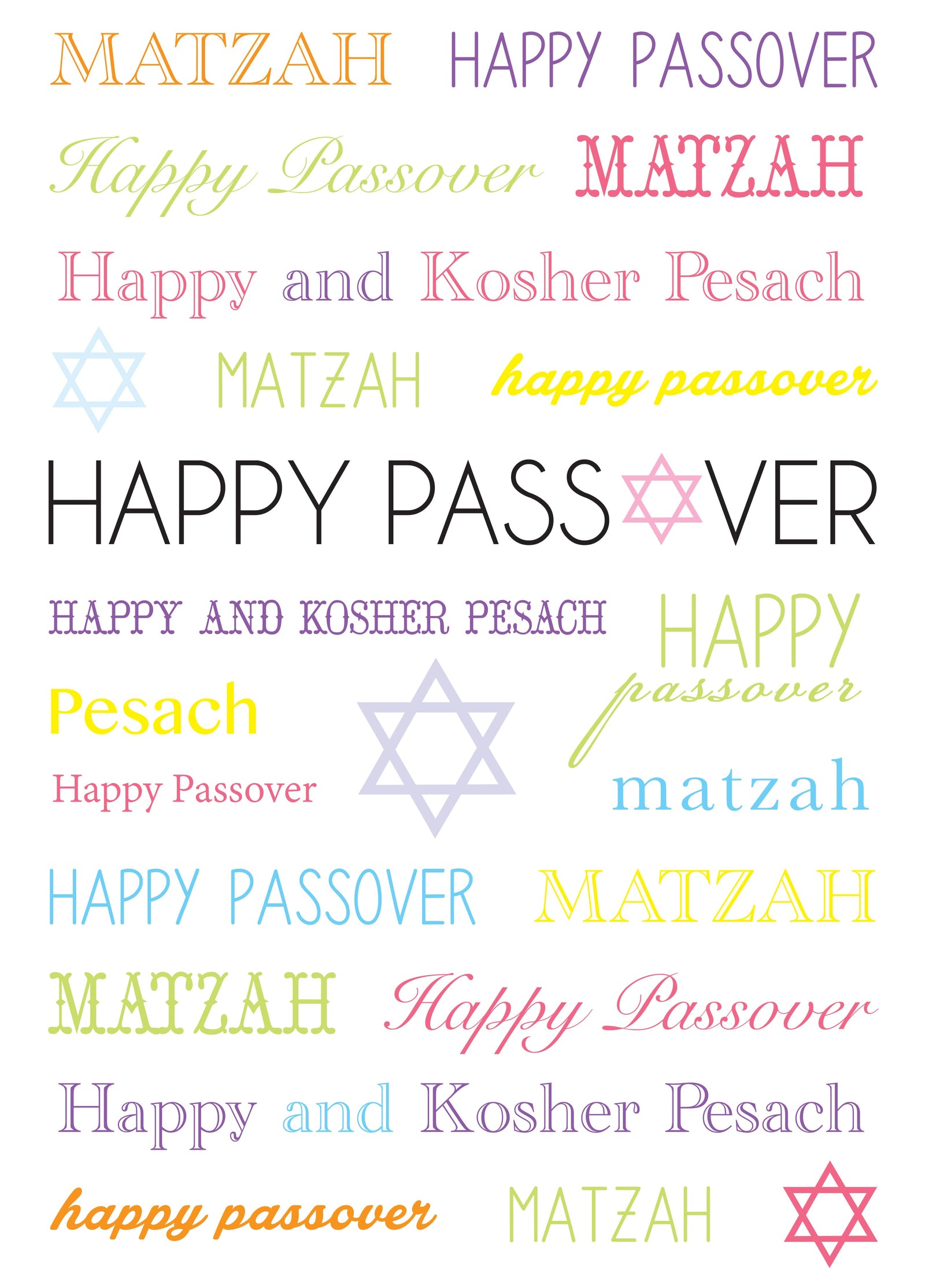 Happy Passover Text Card
