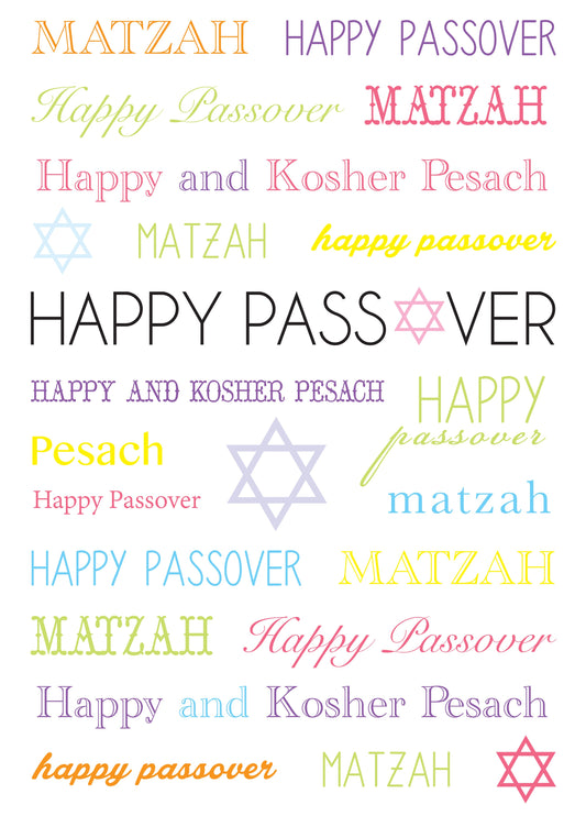 Happy Passover Text Card