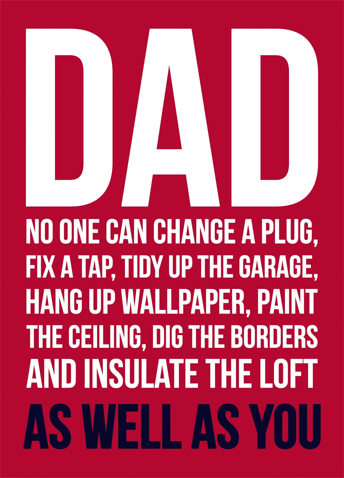 Dad No One Like You Card