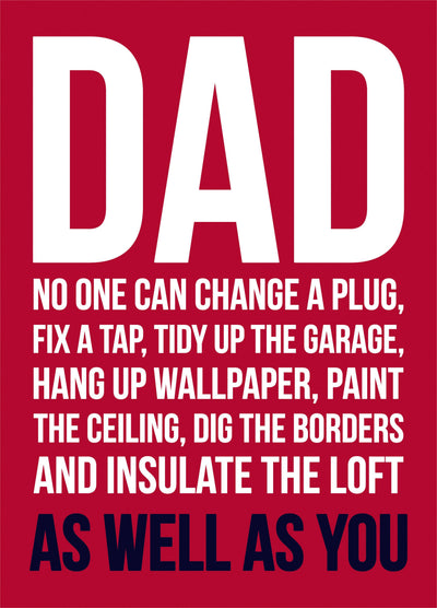 Dad No One Like You Card