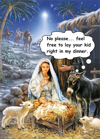 Sarcastic Donkey Christmas Card