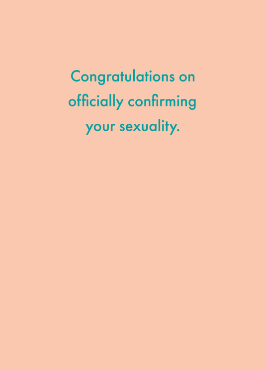 Congratulations On Officially  Coming Out Card