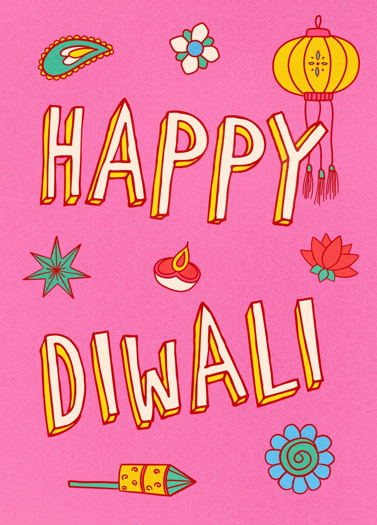 Happy Diwali Doodles Card