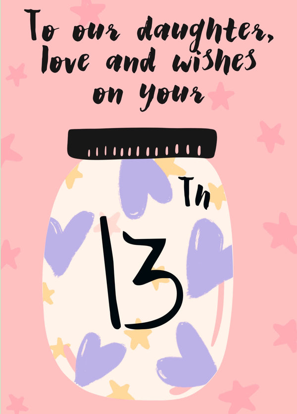 Love And Wishes At 13 Card