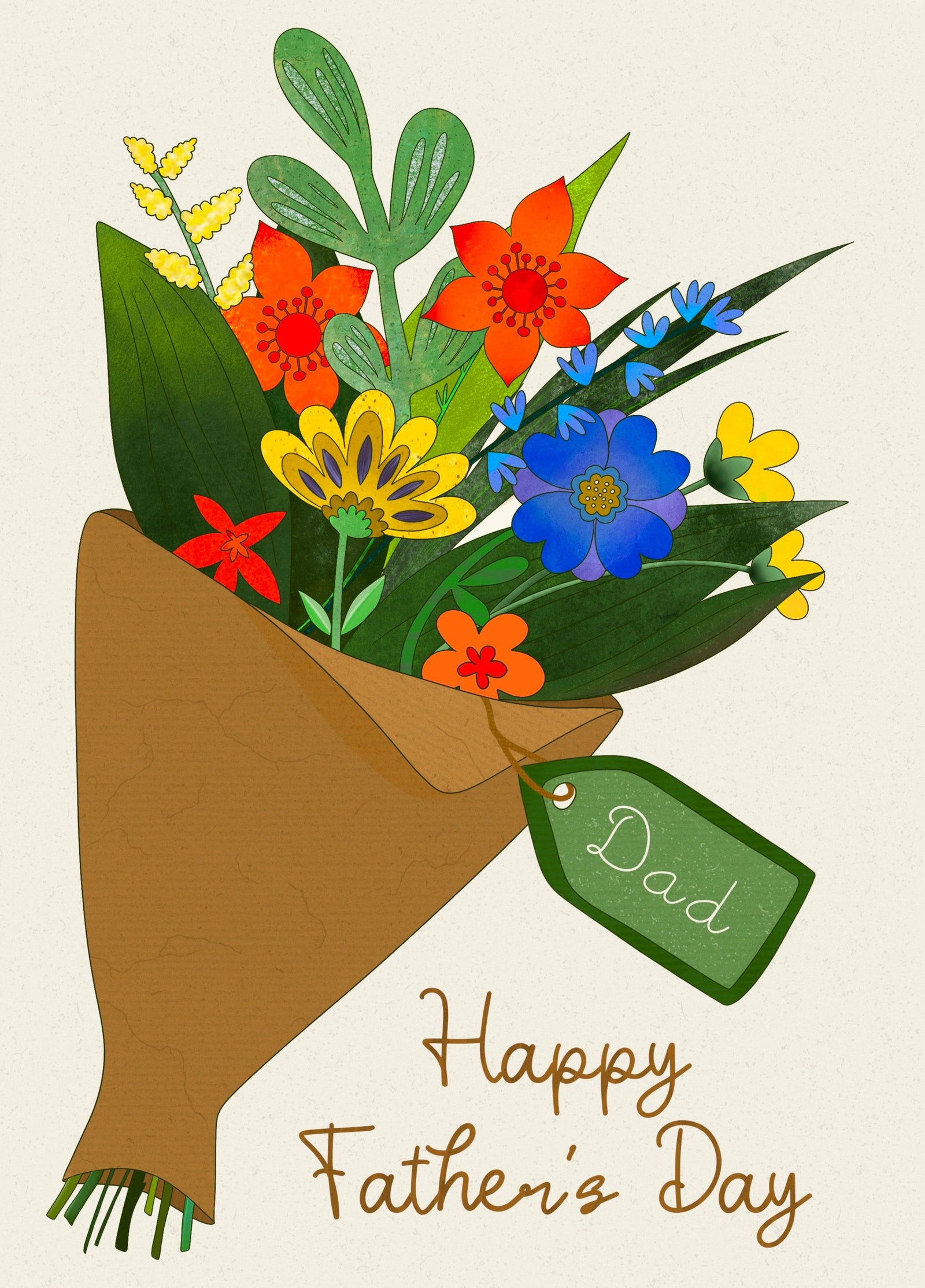 Dad's Like Flowers Top - Father's Day Card