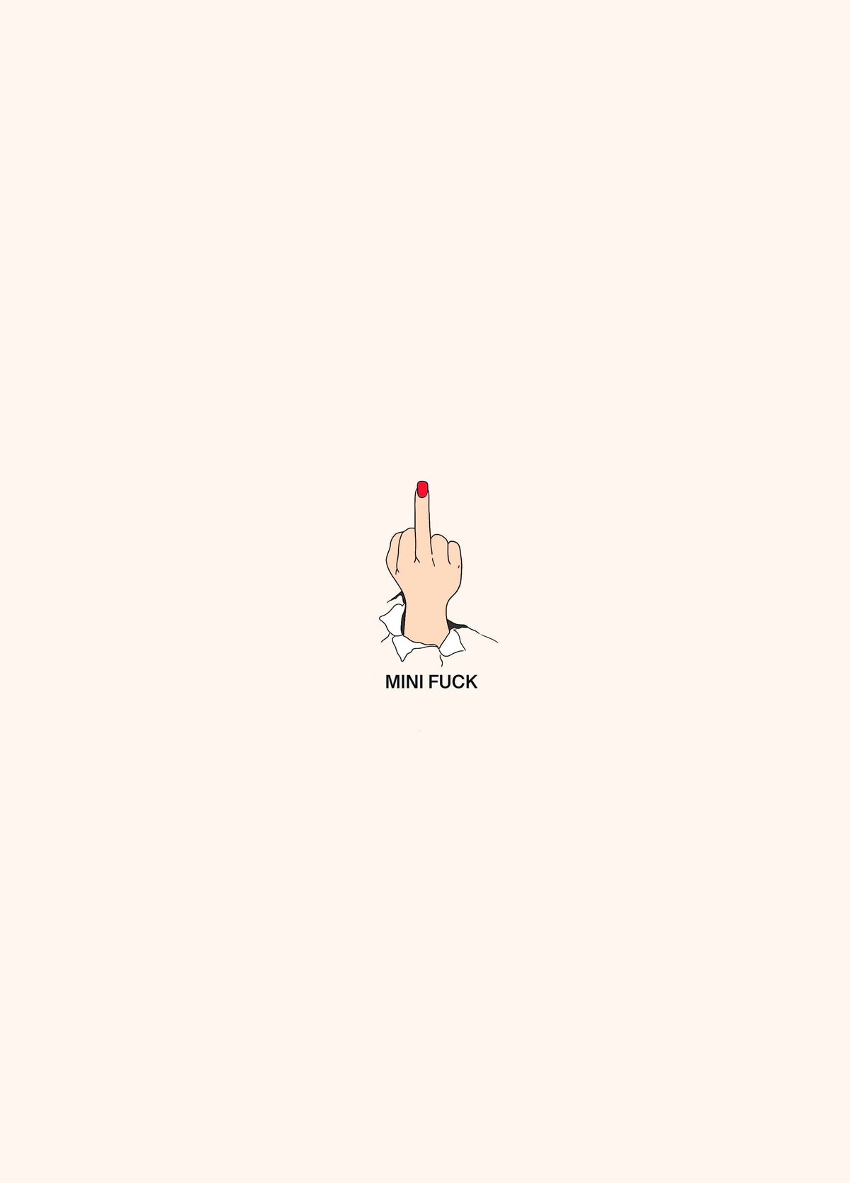 Mini F**k - Finger Up Card - Small But Sassy