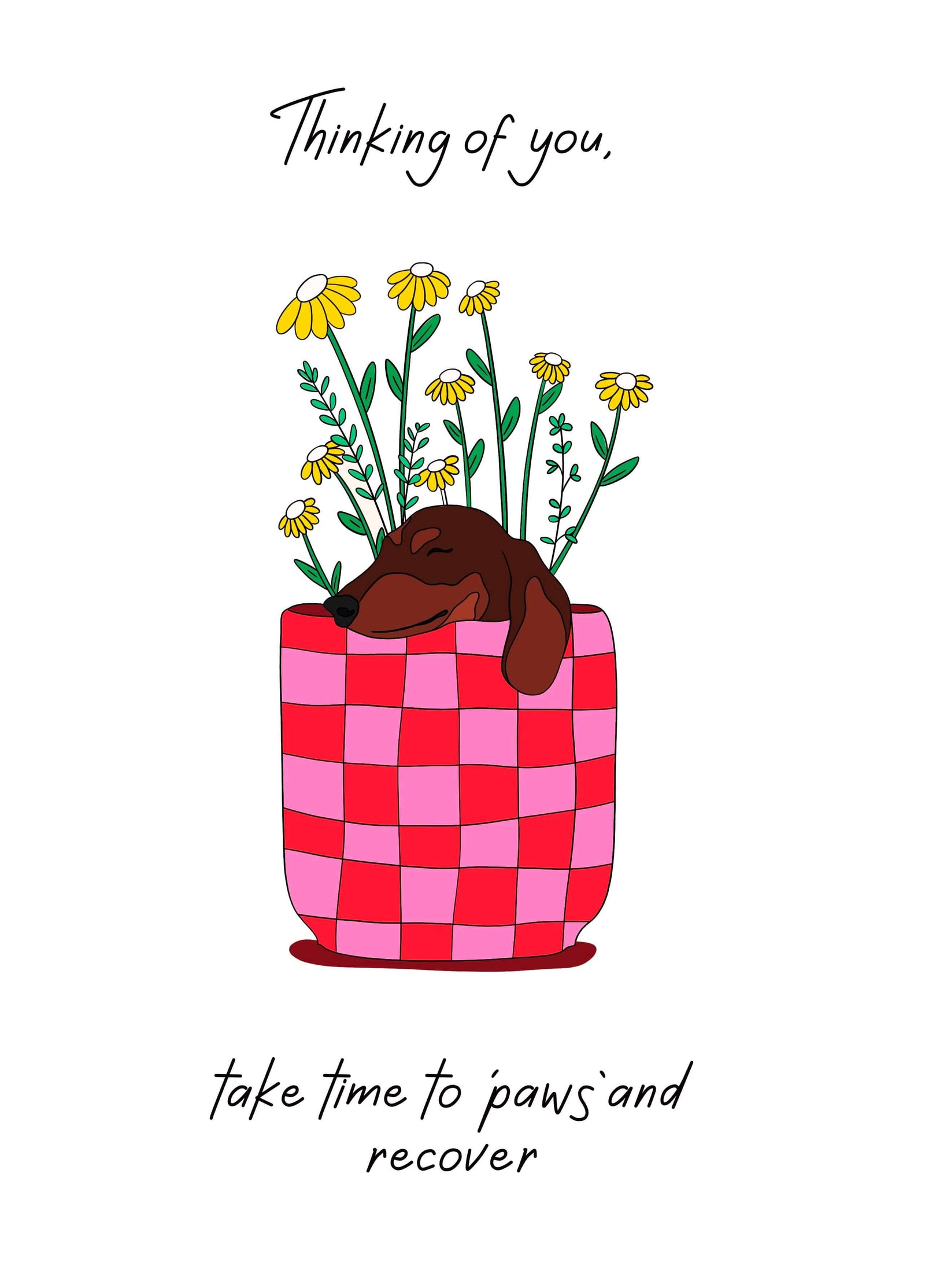 Get Well Soon Card - Paws And Relax - Recovery