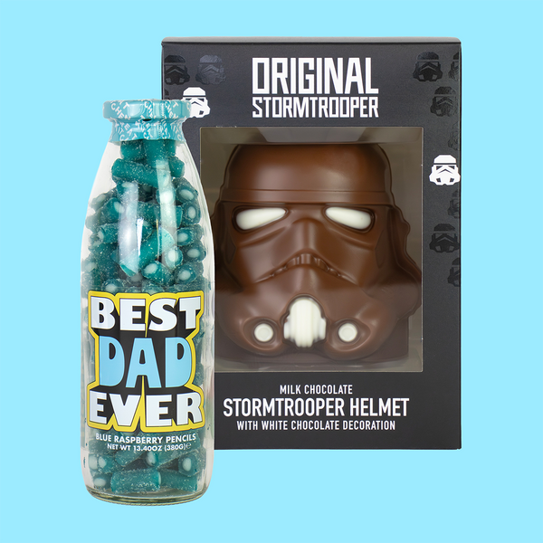 Original Stormtrooper Belgian Chocolate Helmet & Best Dad Bottle Gift Duo