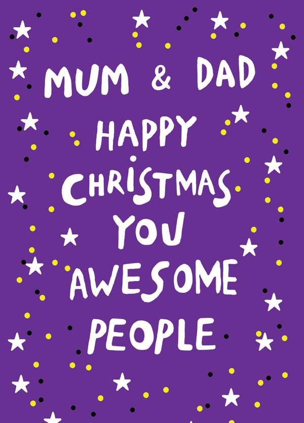 Mum And Dad Christmas Card
