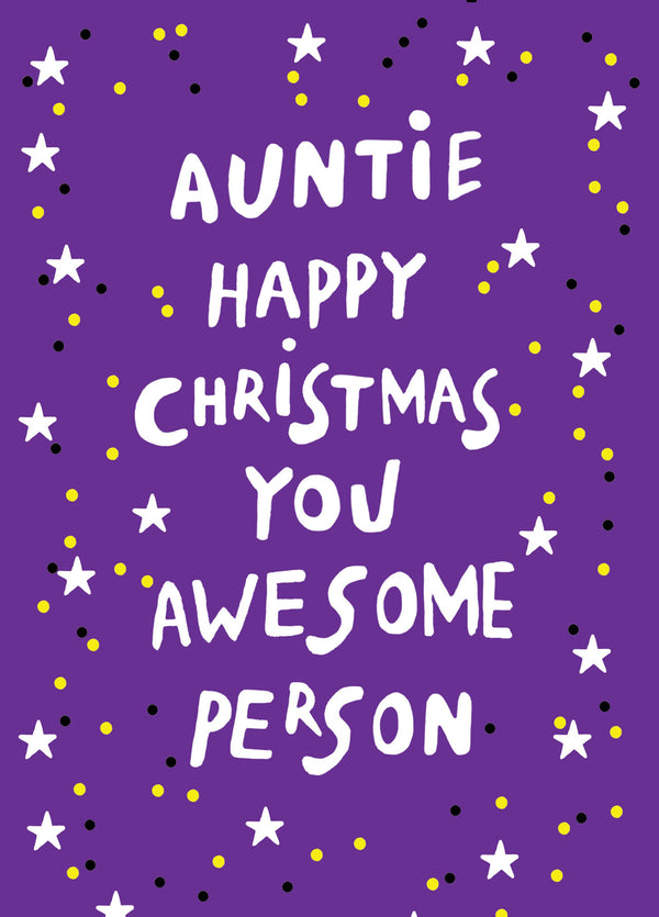 Awesome Auntie At Christmas Card