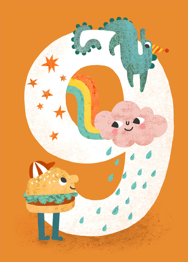 Crazy Critters Age 9 Card