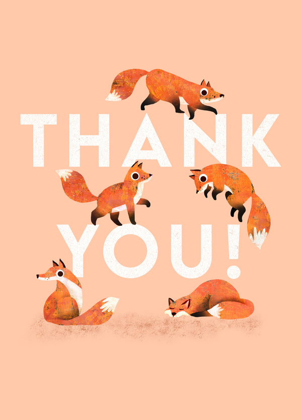 Fox Thank You Card