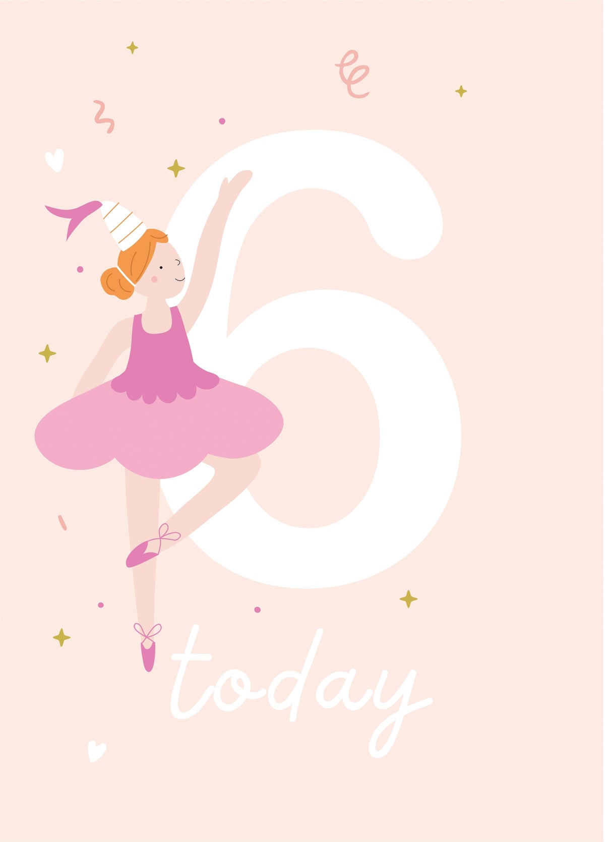 Ballet Birthday Card - 6 Today