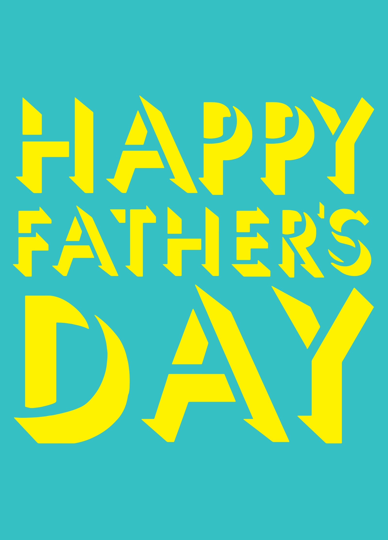 Happy Father's Day Yellow Card