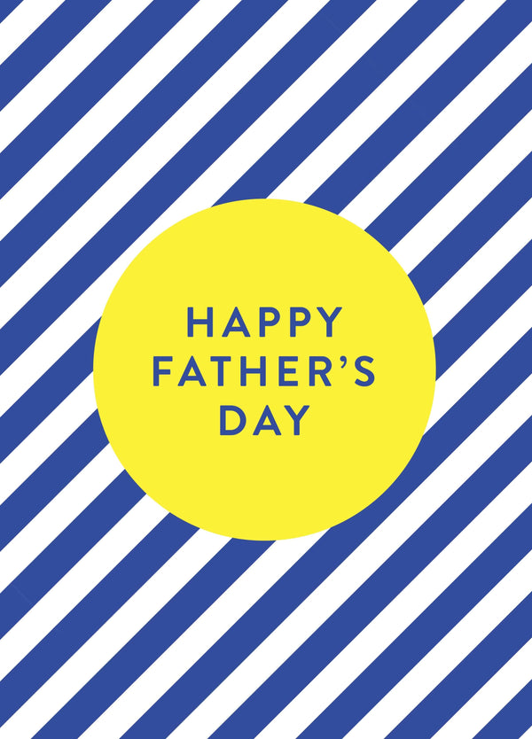 Father's Day Blue White Stripe Card