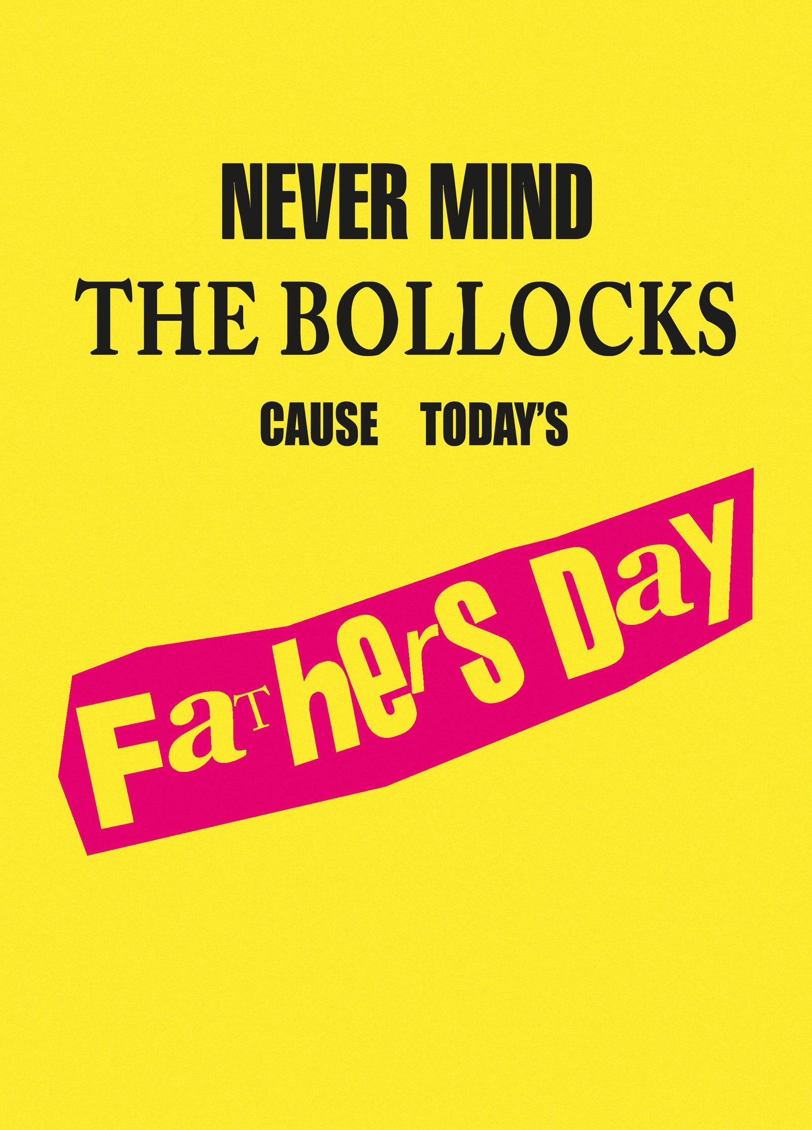 Never Mind The Bollocks Card
