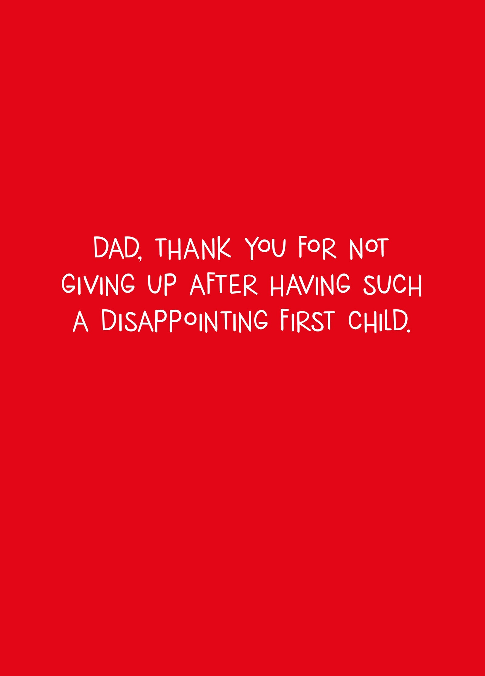 Thank You For Not Giving Up Card