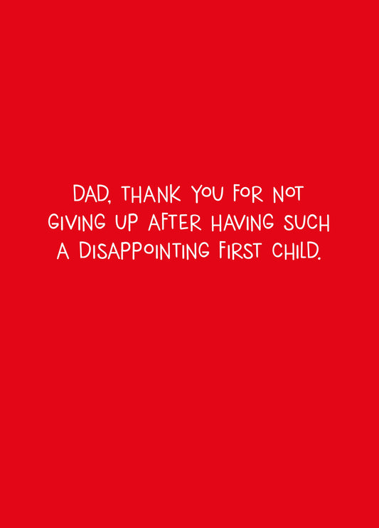 Thank You For Not Giving Up Card