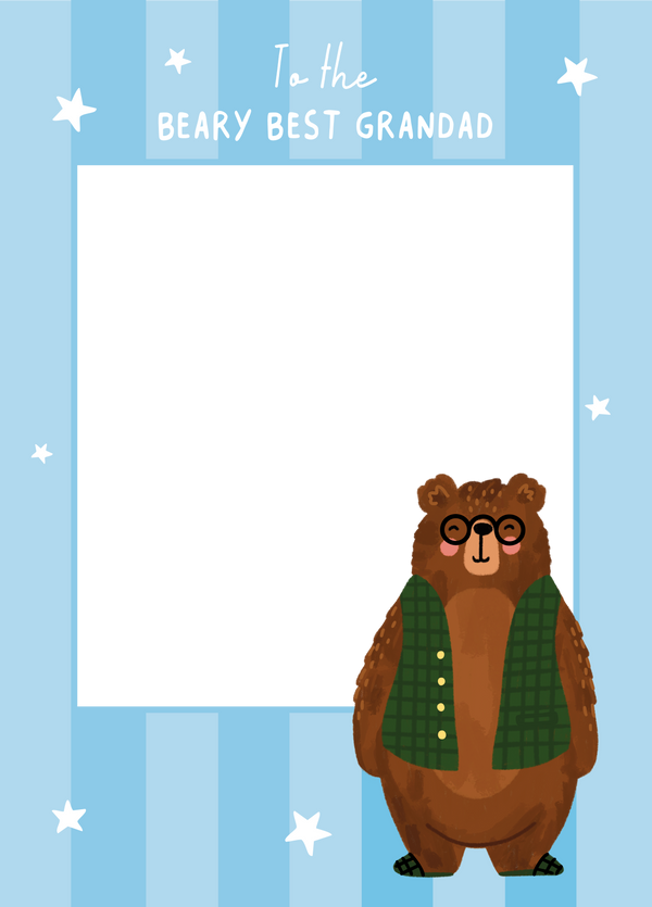 The Beary Best Grandad Photo Card