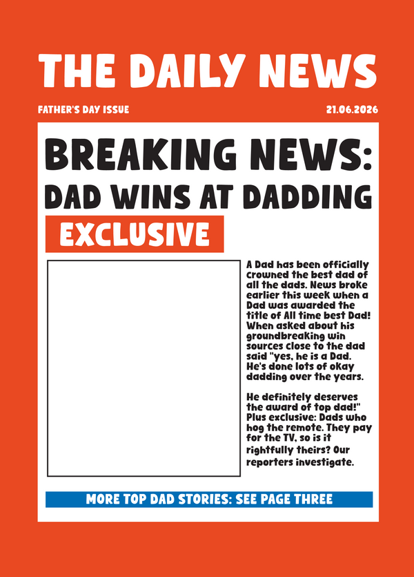 Dad News Frame Photo Card
